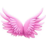 pink wing left sticker