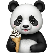 Panda eating ice cream sticker