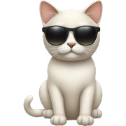 Cat with sunglasses sticker