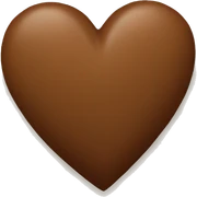 Brown heart sticker