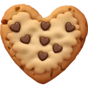 Beige heart shaped one crumble cookie sticker