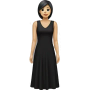 minimalistic black dress sticker