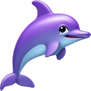 Purple Dolphin toy sticker