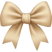 Beige bow sticker