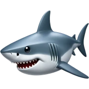 Shark with a top hat sticker