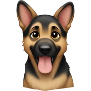German shepherd puppy sticker