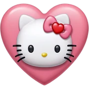 Hello kitty heart  sticker