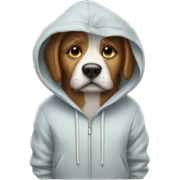 dog wearing a hoodie sticker