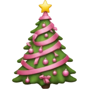 Pink Christmas tree sticker