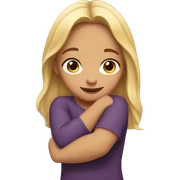 Girl hugging  sticker
