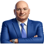 smiling man in formal attire sticker