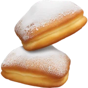 Beignets sprinkled with powdered sugar sticker