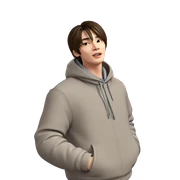boy with gift by tree sticker