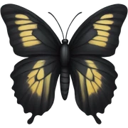 Black butterfly sticker
