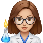 Brown haired woman laboratory analyst sticker