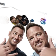boys posing with smiles sticker