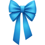 Blue bow  sticker