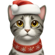 Cat at Christmas sticker