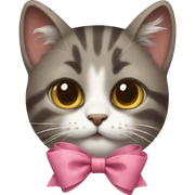 Cat with bow sticker
