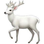 white deer walk at the sea sticker