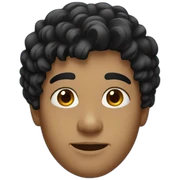 Black hair sticker