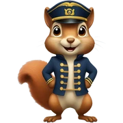 captain squirrel sticker