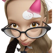 realistic girl with cat ears sticker