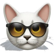 Cat with sunglasses sticker