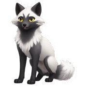 Arctic-Fox-Umbreon-Anubis-Silver-Fox-hybrid full body sticker