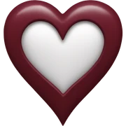 Maroon heart sticker