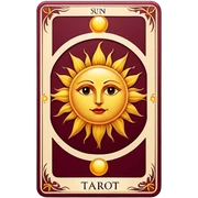 Sun tarot Burgundy sticker