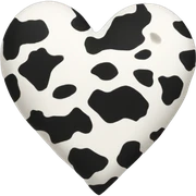 cow print heart sticker