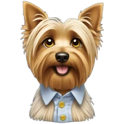 Silky terrier con camisa  sticker