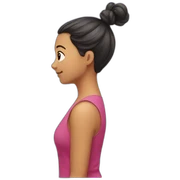 Double ponytail sticker