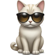 Cat with sunglasses sticker