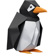 origami penguin sticker