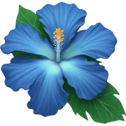 Blue hibiscus  sticker