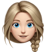 smiling girl with blue eyes sticker