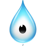 White water droplet sticker