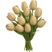 bunch of beige tulips  sticker