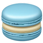 Realistic light blue macaroon sticker