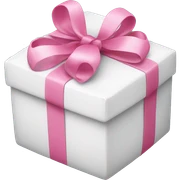 white present with pink ribbon sticker