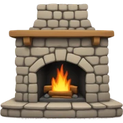 camp fireplace sticker
