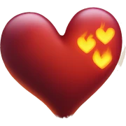 Heart on fire sticker