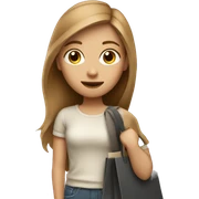 One light brown hair girl with bag of shopping sticker