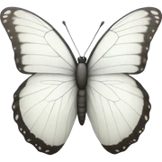 White butterfly sticker