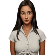 realistic portrait of girl sticker
