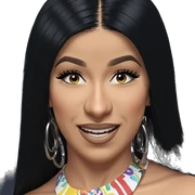 smiling girl with black hair sticker