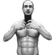 muscular male in bathroom mirror sticker