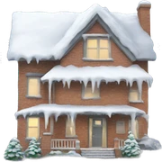 snow around home  sticker
